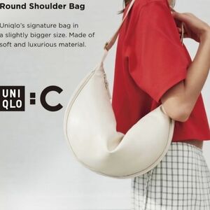 Uniqlo Cream Round Shoulder Bag
